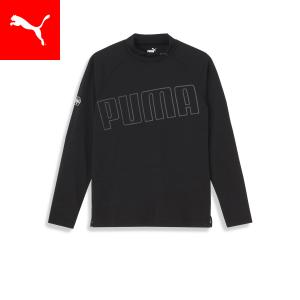 『25,26日ボーナスストア最大20倍』プーマ メンズ ゴルフ 長袖Tシャツ PUMA メンズ ゴルフ ストレッチ ビッグ プーマ ロゴ モックネック｜puma