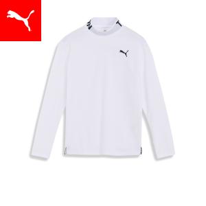 『27日ボーナスストア10倍』プーマ メンズ ゴルフ 長袖Tシャツ PUMA メンズ ゴルフ ストレッチ スローガン ロゴ モックネック シャツ 長袖｜puma