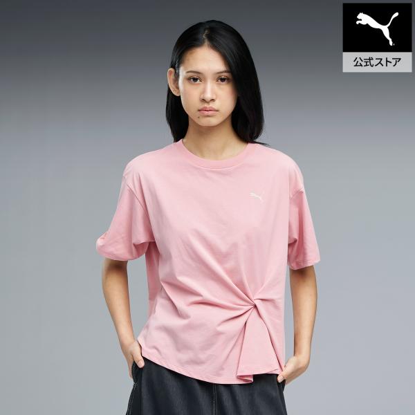 ウィメンズ ESS エレベーテッド クール フロント ノット 半袖 Tシャツ