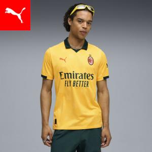 ✨希少✨　PUMA　ACパルマ　ユニフォーム　メンズ　半袖ポロシャツ　Mサイズ PUMA（プーマ） tシャツ メンズ 2025-26 ACミラン サード レプリカ