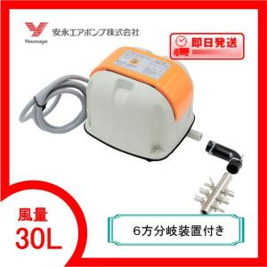 AP-30P（６方分岐装置付き） エアーポンプ ＡＰ−３０Ｐ 安永エアポンプ  １年保証付　送料無料｜pump