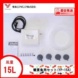 YP-15A 観賞魚用 エアーポンプ セット ＹＰ−１５Ａ 安永エアポンプ １年保証付　送料無料｜pump