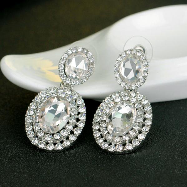 [〜40mm] プリンセス Sparkling ピアス（銀×クリスタルクリア）ゴージャス エスニック...