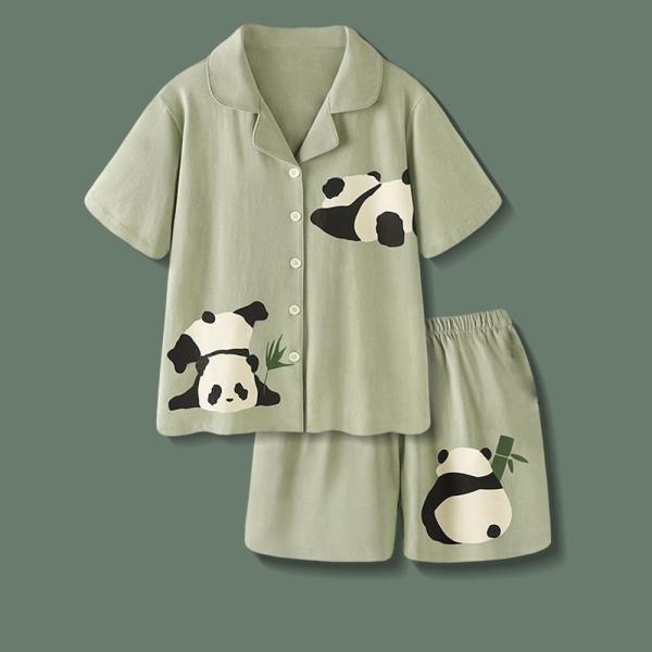 大きいサイズ レディース パンダ パジャマ ルームウェア かわいい 上下セット M~3XL デイリー...