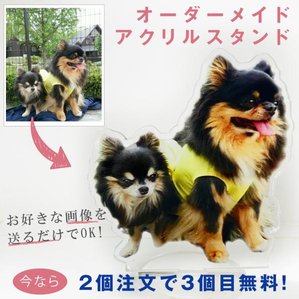 オーダーメイド ペット アクリル スタンド  5cm〜15cm  推し活 DIY お子様 キーホルダ...