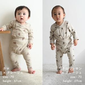 PUPPAPUPO 長袖 ロンパース 上下セッ...の詳細画像3