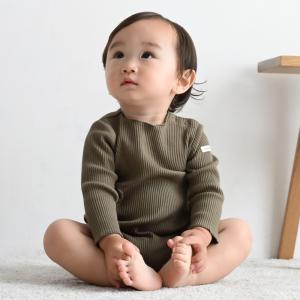 PUPPAPUPO 長袖 ロンパース リブ シ...の詳細画像5