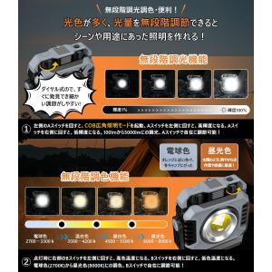 LED投光器 充電式 作業灯 COBライト 無...の詳細画像2