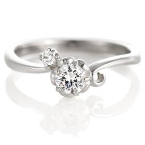 婚約指輪 ダイヤモンド プラチナ リング 0.3ct 天然石 エンゲージリング 鑑定書 安い オーダー｜pure-precious