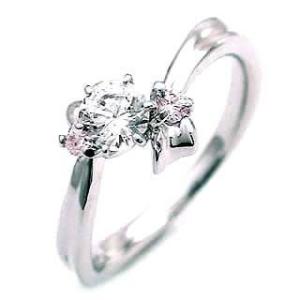 婚約指輪 エンゲージリング プラチナ ピンクダイヤモンド ダイヤ リング 安い オーダー