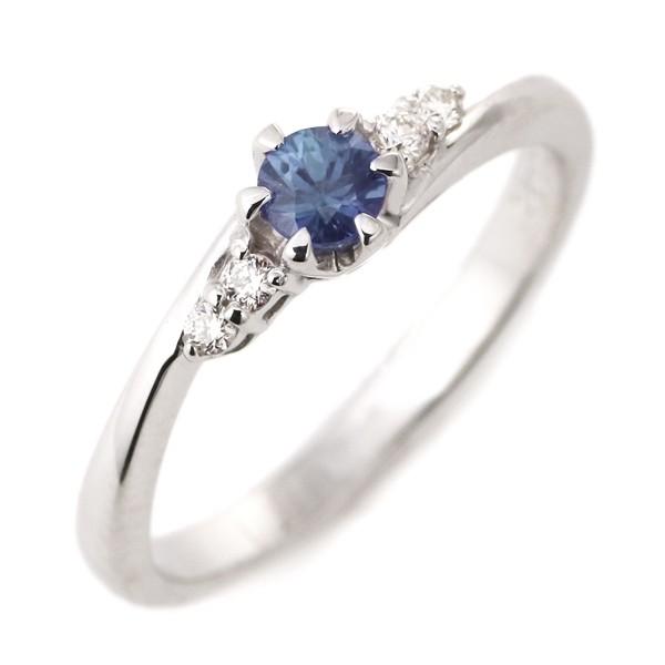 エンゲージリング 婚約指輪 サファイア ダイヤモンド リング プラチナ オーダー
