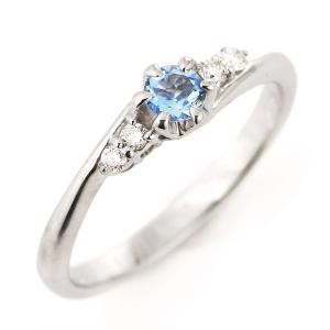 ブルートパーズ ダイヤモンド リング ホワイトゴールド 11月 誕生石指輪 オーダー｜pure-precious
