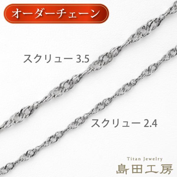 金属アレルギー対応 純チタン二連チェーンネックレス 長さオーダー 金具変更 ノンメッキ ノンIPコー...