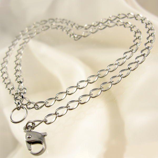 【鎖幅約3.5mm粗目キラキラタイプ】純チタンコメットチェーンネックレス（金属アレルギー対応素材・ノ...