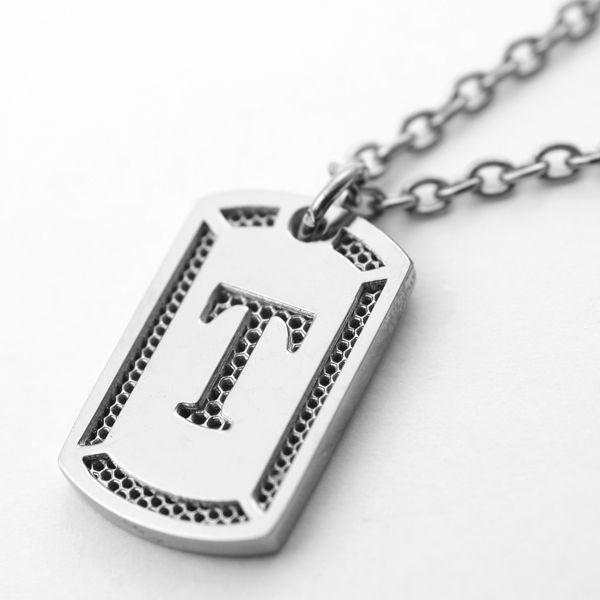 チタンイニシャルペンダント-プレートタイプ−p040