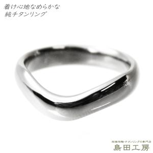 純チタン 指輪 リング チタンリング 単品 金属アレルギー対応 ノンメッキ ノンコーティング 日本製 刻印無料 メンズ レディース 指を綺麗に見せる V字 r-043｜pure-titan