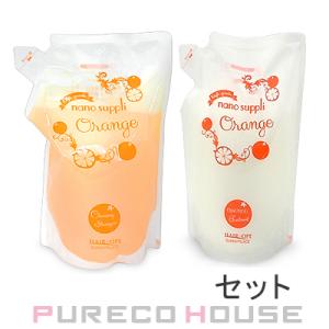 サニープレイス ナノサプリ シャンプー オレンジ 800ml レフィル + トリートメント オレンジ...
