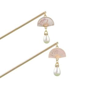 EZ PEACH かんざし レディース 2個セット パール 簪 和服 一本挿し 髪飾り シンプル ヘアアクセサリー おしゃれ