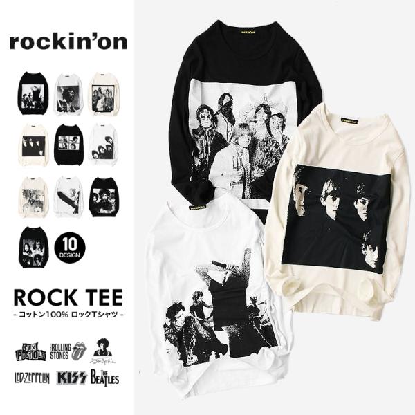 数量限定  rockinon  ROCK TEE　ユニセックス　ロングスリーブTシャツ　【SALE価...