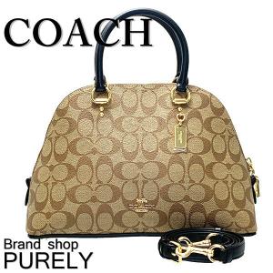 コーチ バッグ レディース COACH ハンドバッグ 2WAY シグネチャー ケイティ サッチェル 2558 IMCBI カーキ×ブラック 送料無料｜purely