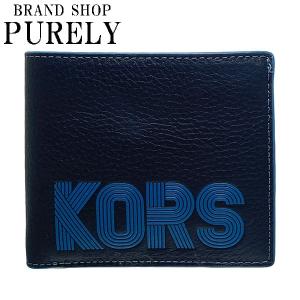 MICHAEL KORS 折財布 ダークブルー　ブラック　ウォレット　メンズ マイケルコース MICHAEL KORS MICHAEL KORS マイケルコース