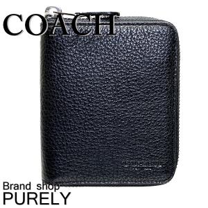国内発送 コーチ 財布 メンズ COACH 折り財布 レザー ミディアム ジップ アラウンド ウォレット 91632 QB/BK ブラック 送料無料