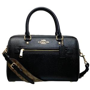 コーチ バッグ レディース COACH ハンドバッグ レザー ローワン サッチェル C8287 IMR19 ブラック×カーキ 送料無料｜purely