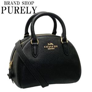 コーチ バッグ レディース COACH ショルダーバッグ クロスグレイン レザー シドニー サッチェル CA202 IMBLK ブラック 送料無料｜purely