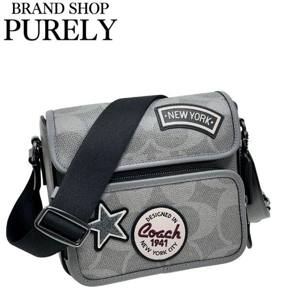 国内発送 コーチ バッグ メンズ COACH ショルダーバッグ マキシ シグネチャー パッチ サリバ...