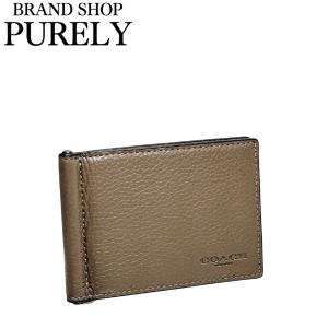 coach ブラックレザー マネークリップ 二つ折り COACH マネークリップ ブラック 二つ折り財布 レザー coach ブラック