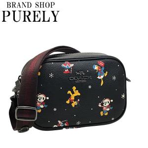 コーチ バッグ レディース COACH ショルダーバッグ DISNEY×COACH ホリデー プリント ミニ ジェイミー カメラ バッグ CN027 QB/M2 ブラックマルチ｜purely