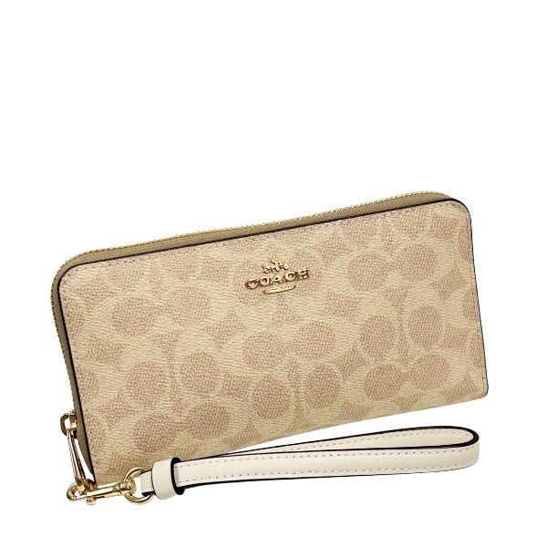 国内発送 コーチ 財布 レディース COACH 長財布 シグネチャー ロング ジップ アラウンド ウ...