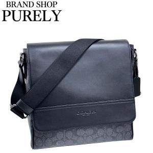 【極美品✨】 COACH ヒューストン メッセンジャーバッグ ネイビー シボ革 COACH 国内発送 コーチ バッグ メンズ ショルダーバッグ