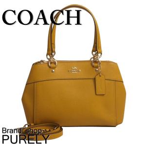 国内発送 コーチ バッグ レディース COACH トートバッグ クロスグレイン レザー ミニ ブルック キャリーオール F25395 IMMC0 ゴールデンロッド 送料無料
