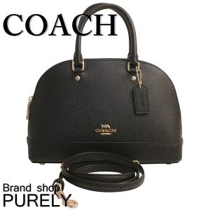 コーチ バッグ レディース COACH ハンドバッグ クロスグレイン レザー ミニ シエラ サッチェル F27591 IMBLK ブラック 送料無料｜purely