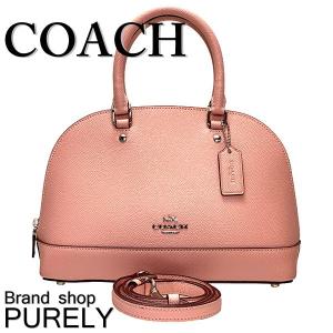 コーチ バッグ レディース COACH ハンドバッグ クロスグレイン レザー ミニ シエラ サッチェル F27591 SV/ET ペタル 送料無料｜purely