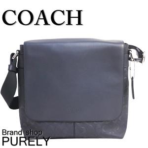 コーチ バッグ メンズ COACH ショルダーバッグ シグネチャー レザー チャールズ スモール メッセンジャー F28577 NIBHP ミッドナイトネイビー