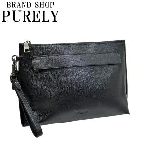 コーチ ポーチ メンズ COACH 小物 レザー キャリーオール ポーチ F28614 BLK ブラック 送料無料｜PURELY SHOP