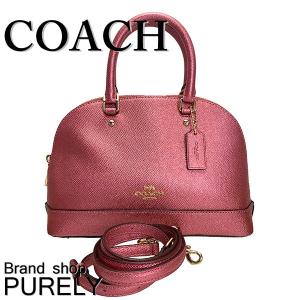 コーチ バッグ レディース COACH ハンドバッグ メタリック クロスグレイン レザー ミニ シエラ サッチェル F29170 IMO28 メタリックブラッシュ｜purely