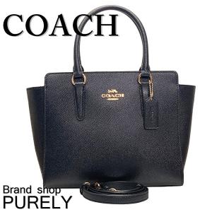 コーチ バッグ レディース COACH ハンドバッグ クロスグレイン レザー リア サッチェル F30555 IMBLK ブラック 送料無料｜purely