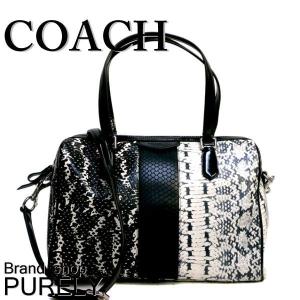 コーチ COACH レディース バッグ ナンシー  サッチェル ハンド バッグ ショルダー バッグ F31741-SV/BK ブラックXホワイト 送料無料｜purely