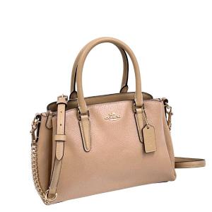 訳あり 国内発送 コーチ バッグ レディース COACH トートバッグ パテント レザー ミニ セージ キャリーオール F32018 IMEQO ビーチウッド 送料無料 爆買