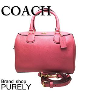 コーチ バッグ レディース COACH ハンドバッグ 2WAY クロスグレイン レザー ベネット ミニ サッチェル F32202 IMBAJ ピンクルビー 送料無料｜purely