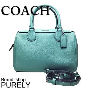 コーチ バッグ レディース COACH ハンドバッグ 2WAY クロスグレイン レザー ベネット ミニ サッチェル F32202 SV/F9 シーフォーム 送料無料｜purely