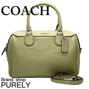 コーチ バッグ レディース COACH ハンドバッグ 2WAY クロスグレイン レザー ベネット ミニ サッチェル F32202 SVONP ライトクローバー 送料無料｜purely