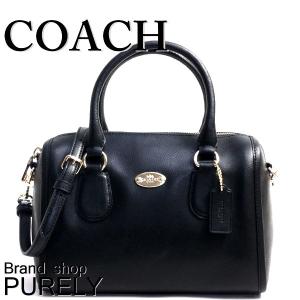 コーチ COACH バッグ レディース 2WAY ハンドバッグ クロスグレーン レザー ベネット ミニ サッチェル F33329 IMBLK ブラック 送料無料｜purely