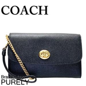 国内発送 コーチ バック レディース COACH ショルダーバッグ レザー チェーン クロスボディー F33390 IMBLK ブラック 送料無料 爆買