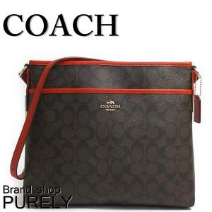 国内発送 コーチ COACH バッグ ショルダーバッグ シグネチャー ファイル バッグ F34938 IMF1U ブラウン×カーマイン 送料無料
