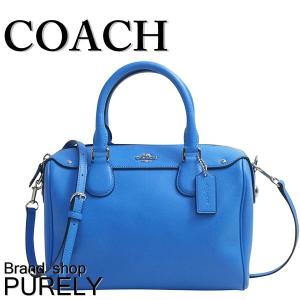 コーチ COACH バッグ レディース 2WAY バッグ 斜めがけ クロスグレイン レザー ベネット ミニ サッチェル F36624 SV/AZ アズール 送料無料｜purely