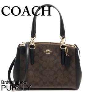 コーチ COACH バッグ レディース トートバッグ シグネチャー ミニ クリスティー キャリーオール F36718 IMAA8 ブラウンxブラック 送料無料｜purely